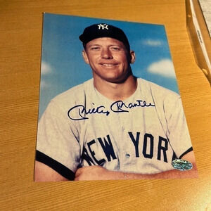 Mickey Mantle New York Yankees signed photo
